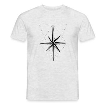 boussole - T-shirt homme - gris chiné - Devant - AI Model Male 178 dark (178cm)