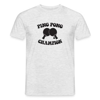 Ping Pong Champion Design Table Tennis and - Men's T-Shirt - heather grey - Front - AI Model Male 178 dark (178cm)