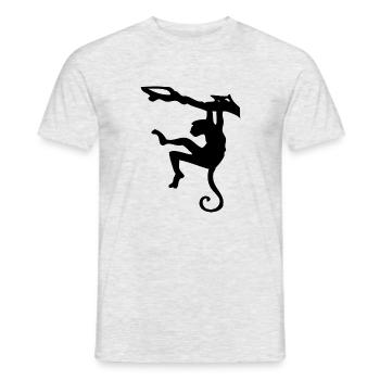 Silhouette Escalade Singe - T-shirt homme - gris chiné - Devant - AI Model Male 178 dark (178cm)