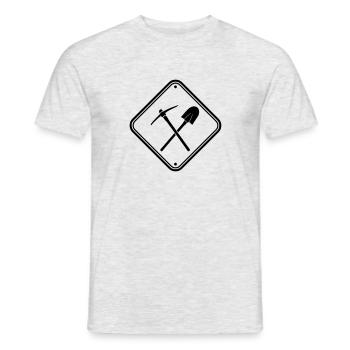 avertisseur de danger danger danger note noir duo - T-shirt homme - gris chiné - Devant - AI Model Male 178 dark (178cm)