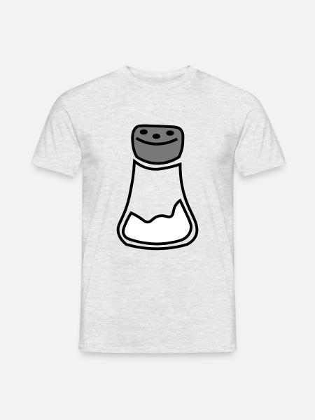 Geschenkidee Salzstreuer - Salz und Pfeffer - Mænd T-shirt - grå meleret