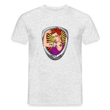 pin up - Männer T-Shirt - Grau meliert - Vorne - AI Model Male 178 dark (178cm)