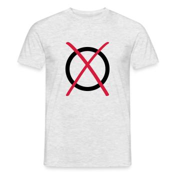 ja nein ok - Männer T-Shirt - Grau meliert - Vorne - AI Model Male 178 dark (178cm)