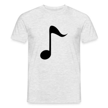 Note - Männer T-Shirt - Grau meliert - Vorne - AI Model Male 178 dark (178cm)
