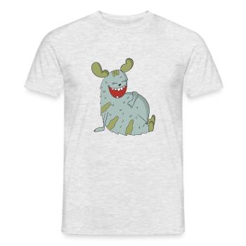 Laughing Monster - Men's T-Shirt - heather grey - Front - AI Model Male 178 dark (178cm)