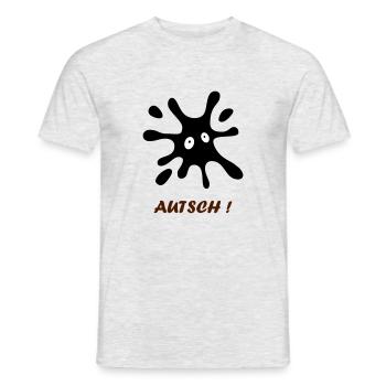 black spot with eyes - Ouch - Men's T-Shirt - heather grey - Front - AI Model Male 178 dark (178cm)