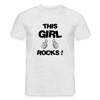 Mädchen / Fee / Prinzessin / Baby - Männer T-Shirt - Grau meliert - Vorne - AI Model Male 178 dark (178cm)