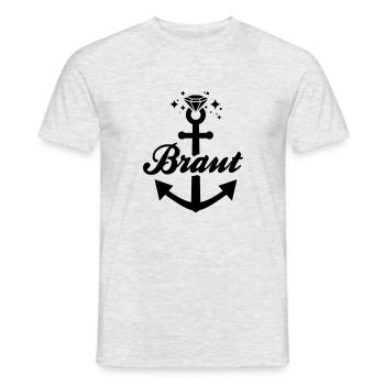 Braut T-Shirt - Junggesellinnenabschieds T-Shirts - Männer T-Shirt - Grau meliert - Vorne - AI Model Male 178 dark (178cm)