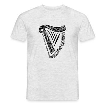 Irlande Harp St Patricks Day Leprechaun Pint Dublin - T-shirt homme - gris chiné - Devant - AI Model Male 178 dark (178cm)