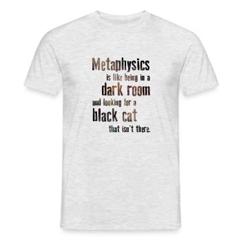 Philosophie des phrases métaphysiques - T-shirt homme - gris chiné - Devant - AI Model Male 178 dark (178cm)