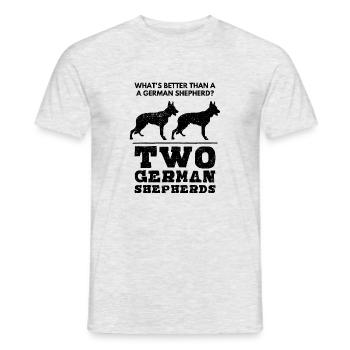 German Shepherd Dog Lover Dog Owner - Men's T-Shirt - heather grey - Front - AI Model Male 178 dark (178cm)