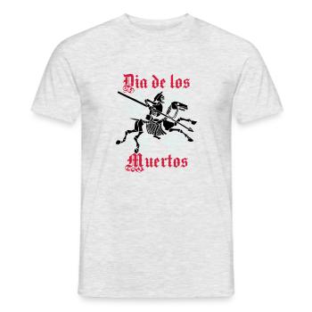 Dia de los Muertos Skeleton Day of the Dead Halloween - Men's T-Shirt - heather grey - Front - AI Model Male 178 dark (178cm)