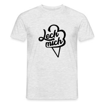 Leck mich am Eis - Männer T-Shirt - Grau meliert - Vorne - AI Model Male 178 dark (178cm)