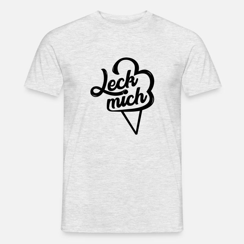Leck mich am Eis - Männer T-Shirt - Grau meliert