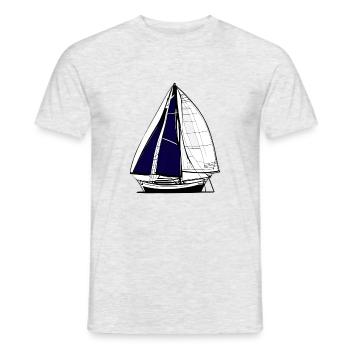 Segeln Segelboot Segelsport Segler Segelschiff - Männer T-Shirt - Grau meliert - Vorne - AI Model Male 178 dark (178cm)