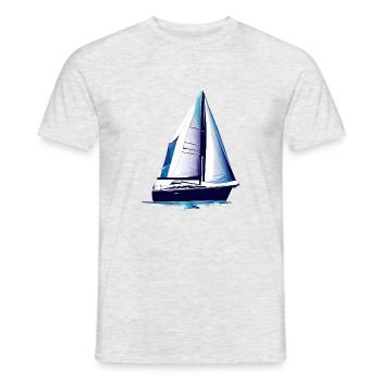 Segler Segelsport Segeln Segelschiff Segelboot - Männer T-Shirt - Grau meliert - Vorne - AI Model Male 178 dark (178cm)
