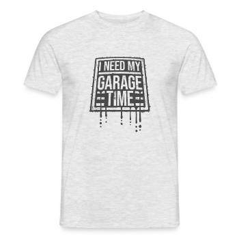 J’ai besoin de mon temps de garage drôle de mécanicien disant - T-shirt homme - gris chiné - Devant - AI Model Male 178 dark (178cm)