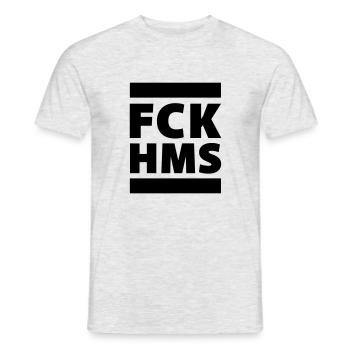 FCK HMS solidarity against anti-Semitism - Men's T-Shirt - heather grey - Front - AI Model Male 178 dark (178cm)