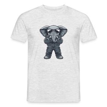Elephant Comic Sunglasses - Men's T-Shirt - heather grey - Front - AI Model Male 178 dark (178cm)
