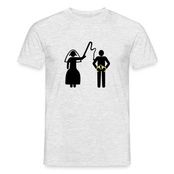 Bachelor party, bachelorette party (cheap!) - T-shirt homme - gris chiné - Devant - AI Model Male 178 dark (178cm)