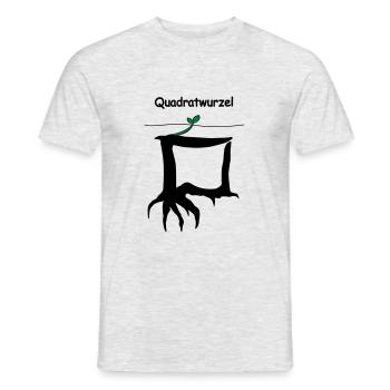 Mathe Spruch Quadratwurzel - Männer T-Shirt - Grau meliert - Vorne - AI Model Male 178 dark (178cm)
