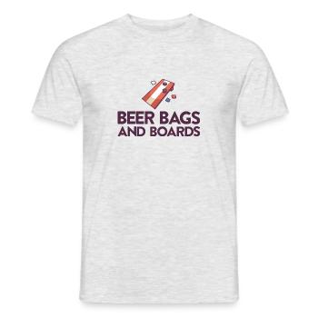 Jeu de Cornhole Tenue de trou de maïs avec Cornhole - T-shirt homme - gris chiné - Devant - AI Model Male 178 dark (178cm)
