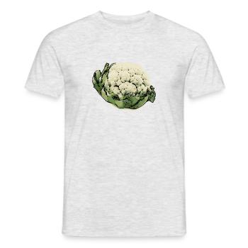 Blumenkohl Pop-Art - Männer T-Shirt - Grau meliert - Vorne - AI Model Male 178 dark (178cm)