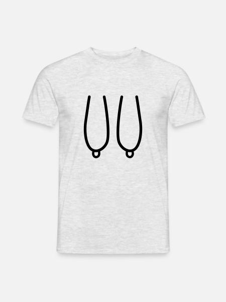 Hanging Breasts - Men's T-Shirt - heather grey