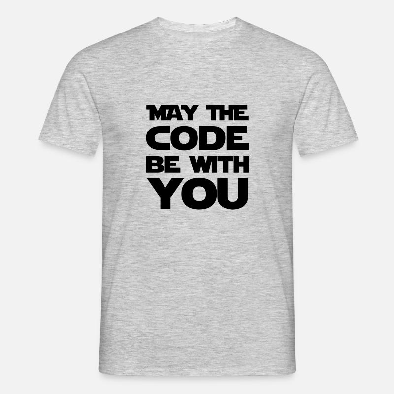 Möge der Code mit Ihnen sein - Männer T-Shirt - Grau meliert