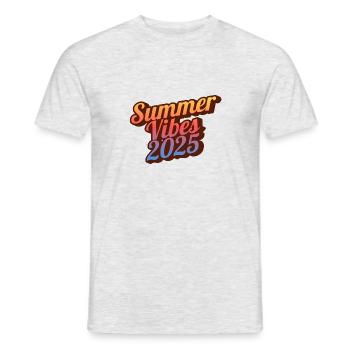 Summer Vibes 2025 - Männer T-Shirt - Grau meliert - Vorne - AI Model Male 178 dark (178cm)