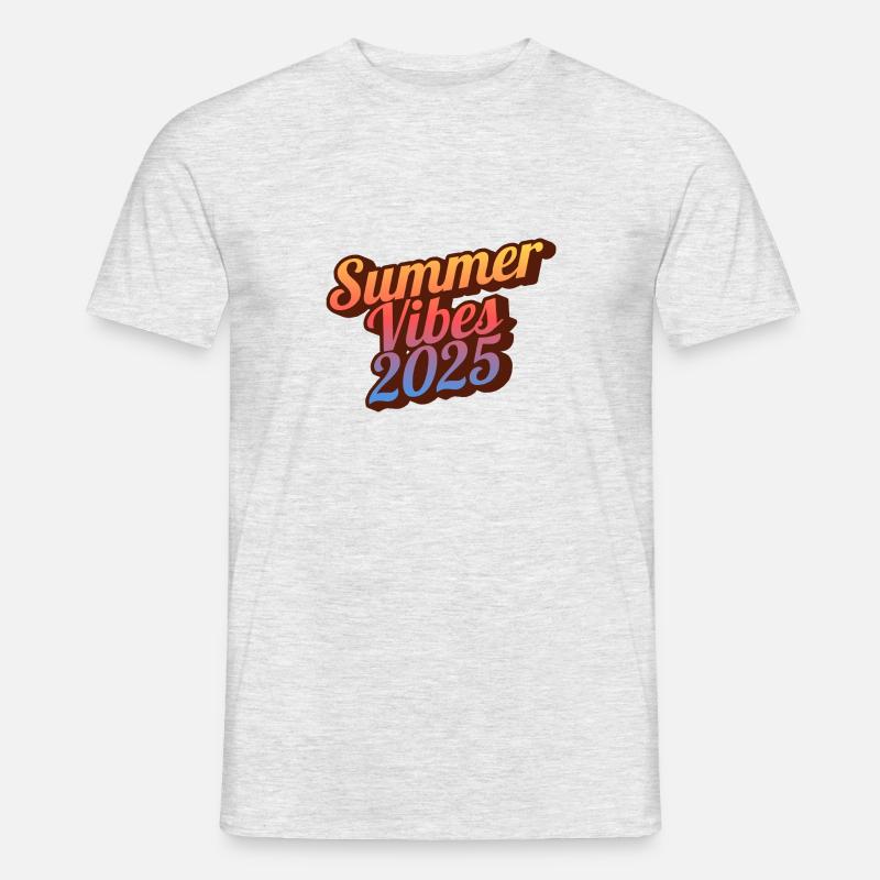 Summer Vibes 2025 - Männer T-Shirt - Grau meliert