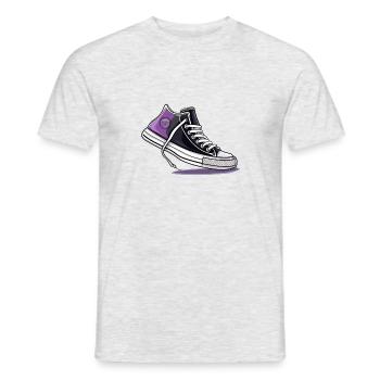 Asexual Pride Schuhe - Männer T-Shirt - Grau meliert - Vorne - AI Model Male 178 dark (178cm)
