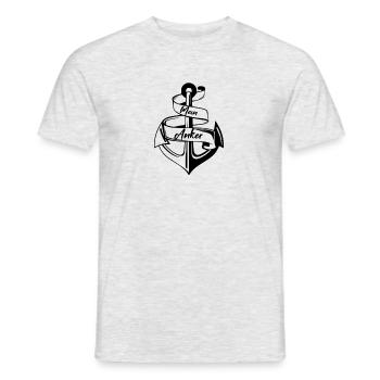 Mein Anker - Männer T-Shirt - Grau meliert - Vorne - AI Model Male 178 dark (178cm)