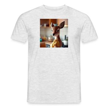 Je suis une biche - T-shirt homme - gris chiné - Devant - AI Model Male 178 dark (178cm)
