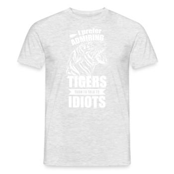 Chat exotique tigre - T-shirt homme - gris chiné - Devant - AI Model Male 178 dark (178cm)