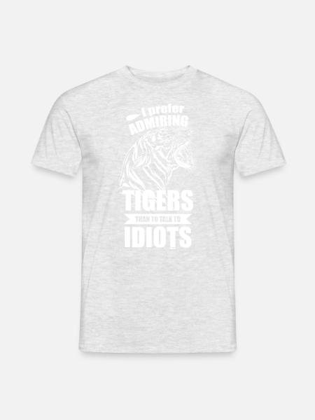 Tiger exotische Katze - Männer T-Shirt - Grau meliert