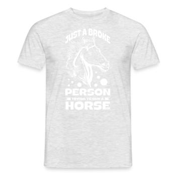 Horse Head Horse Saying Riding Club Girls - Men's T-Shirt - heather grey - Front - AI Model Male 178 dark (178cm)