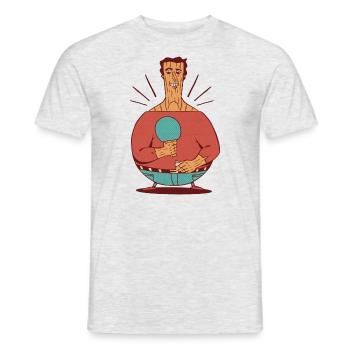 Ping Pong Outfit Table Tennis Bat Ping-Pong - Men's T-Shirt - heather grey - Front - AI Model Male 178 dark (178cm)