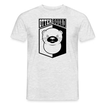Otter Squad, dicton ironique, adorable loutre de - T-shirt homme - gris chiné - Devant - AI Model Male 178 dark (178cm)