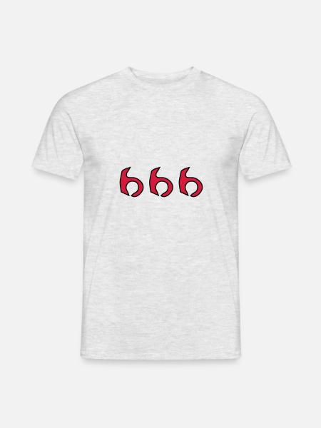 666 - Devil - Hell - Gaming - Men's T-Shirt - heather grey