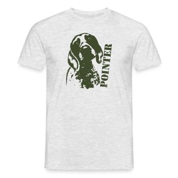 pointer Jagdhund - Männer T-Shirt - Grau meliert - Vorne - AI Model Male 178 dark (178cm)