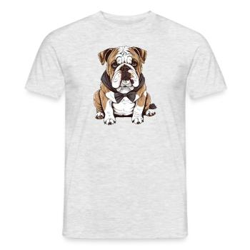 French Bulldog - Men's T-Shirt - heather grey - Front - AI Model Male 178 dark (178cm)
