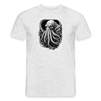 Cthulhu / Démon / Fantastique / Horreur / Tentacule - T-shirt homme - gris chiné - Devant - AI Model Male 178 dark (178cm)