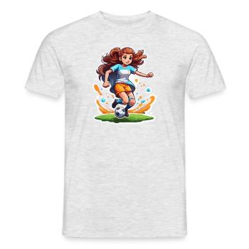 Footballeur / Sport / Terrain de football / Club / FC - T-shirt homme - gris chiné - Devant - AI Model Male 178 dark (178cm)