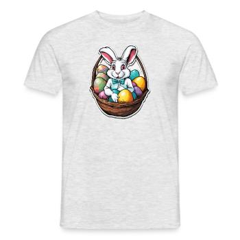 Easter Bunny / Easter / Eggs / Holidays / Easter - Men's T-Shirt - heather grey - Front - AI Model Male 178 dark (178cm)