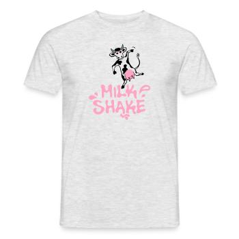 Lustige Milchshake Kuh – schwarz - Männer T-Shirt - Grau meliert - Vorne - AI Model Male 178 dark (178cm)