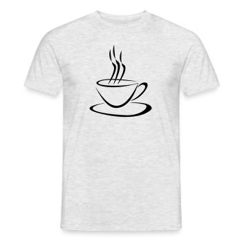 coffee pot - Men's T-Shirt - heather grey - Front - AI Model Male 178 dark (178cm)