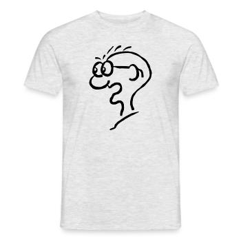 Comic - old man with glasses - Men's T-Shirt - heather grey - Front - AI Model Male 178 dark (178cm)