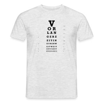 Sehtest - Männer T-Shirt - Grau meliert - Vorne - AI Model Male 178 dark (178cm)