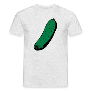 Gurke - Männer T-Shirt - Grau meliert - Vorne - AI Model Male 178 dark (178cm)